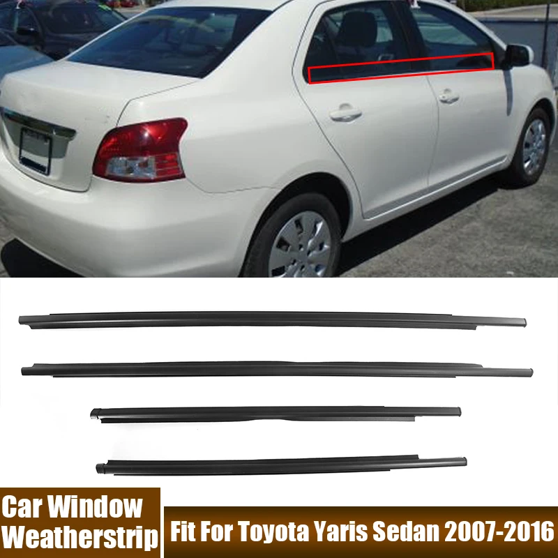 ヤリス・ヤリスクロス ウインドウモール｜YARISパーツOnlineショップ通販【auto-ACP】 カーウィンドウモールディングトリム 4 ピース窓ゴム外側 に適合する ヤリス ハッチバック 2006-2013 第 1 世代 682