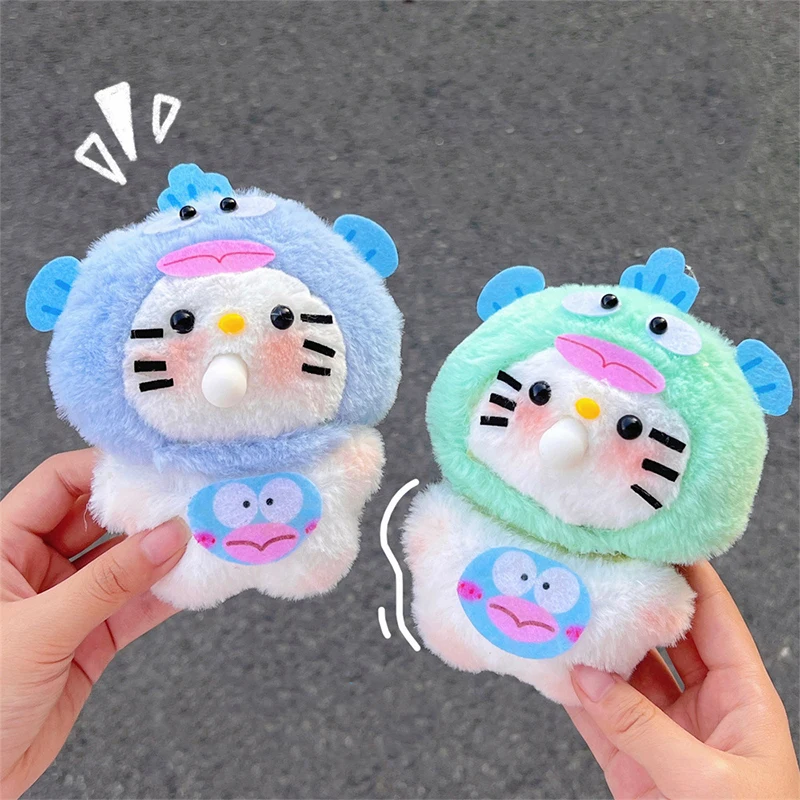 

Кукла Hello Kitty Sanrio, симпатичный брелок для записей, материал для рукоделия, Детская плюшевая игрушка-Кот, подвеска для подарка девушкам