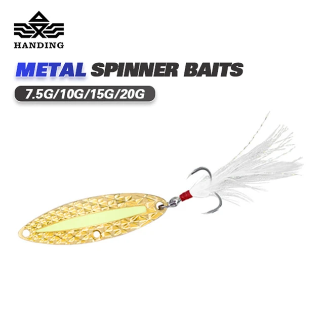 HANDING Hard Metal Spinner Baits Fishing Lures Rooster Tail Fishing Lures  Bass Spinner Blade for Freshwater Saltwater - AliExpress