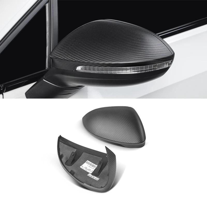 

Side Mirror Housing External Forged dry carbon Fiber Rearview Mirror Cover Replacement For Volkswagen Golf 8 MK8 R GTI GTD GTE