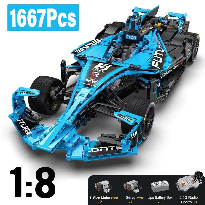 

1667Pcs Technical F1 Remote Control Super Drift Racing Car Building Blocks City RC Sports Vehicle Bricks Toys For Kids Gifts