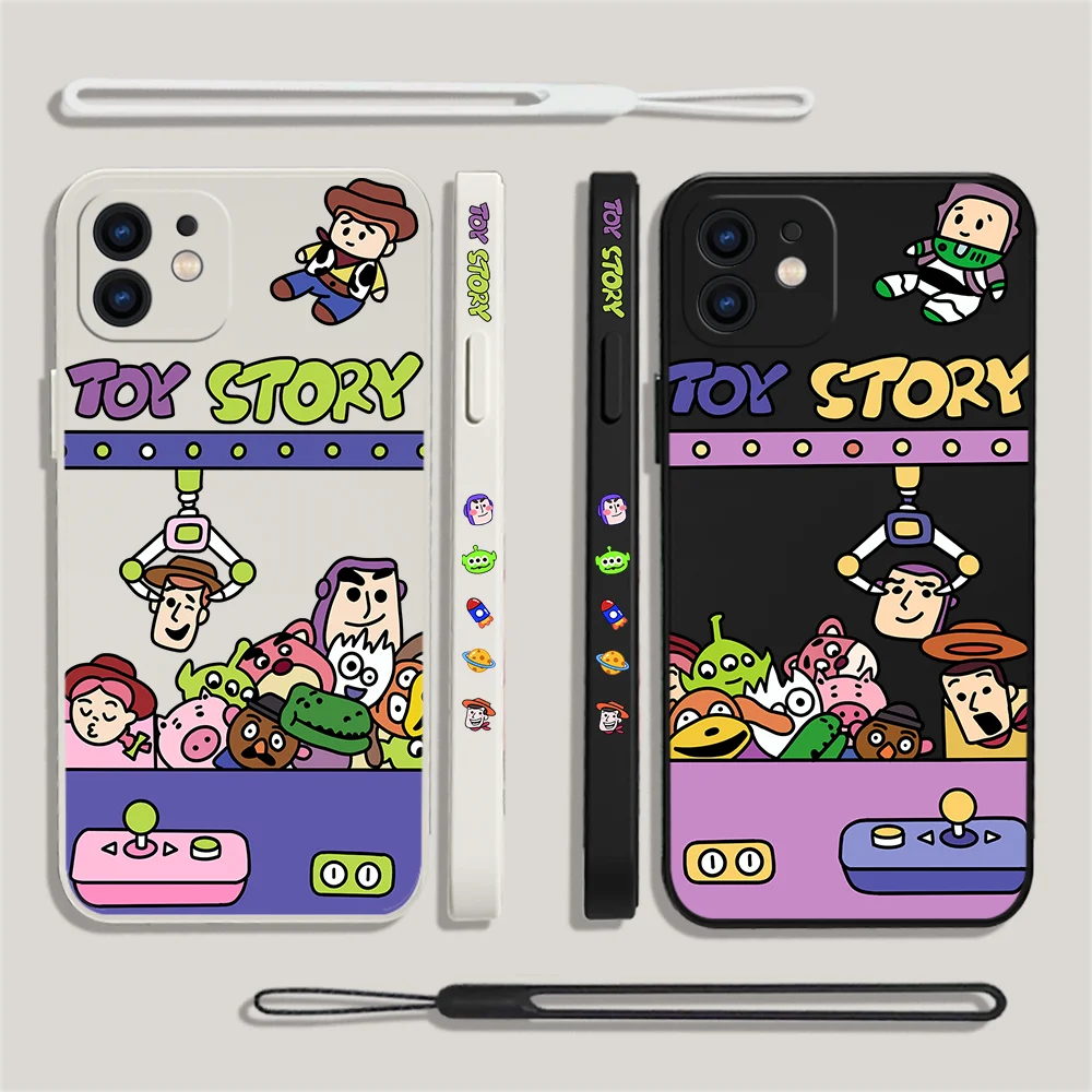 

Disney Toy Story Phone Case For Samsung Galaxy S23 S22 S21 S20 Ultra Plus FE S10 4G S9 S10E Note 20 10 9 Plus With Lanyard Cover