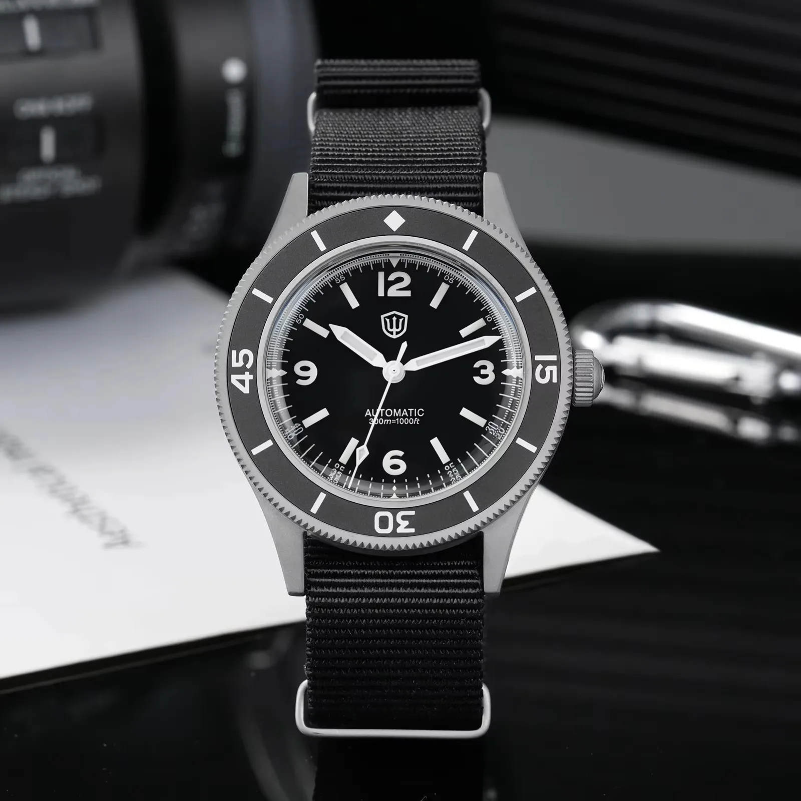 Watchdives Vintage WD50F 50-Fathoms NH35 Dive Watch 40mm Men Watch Sapphire Crystal Bubble 300M Watchproof C3 Luminous Watch 6