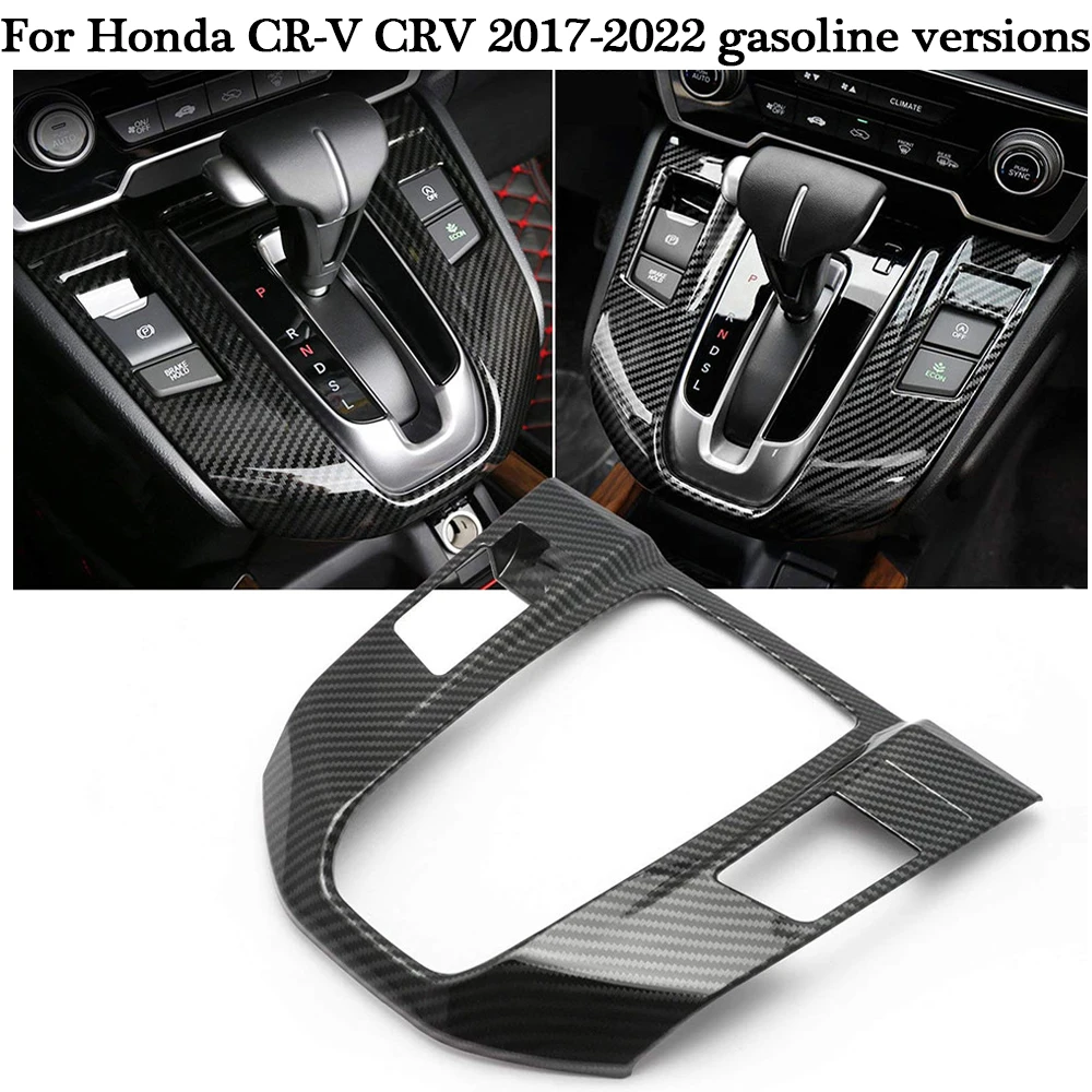 Rifoda Carbon Fiber Gear Shift Panel Cover For Honda CR-V 2017-2022 (Gas Models, Not Hybrid)