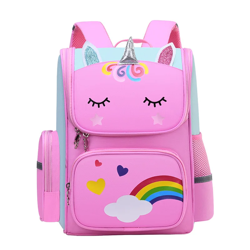 Children Girl Backpack With Large Capacity Waterproof Unicorn Print Teen School Bag for 2-16 Year Olds Cute Kawaii Kid Backpack 1