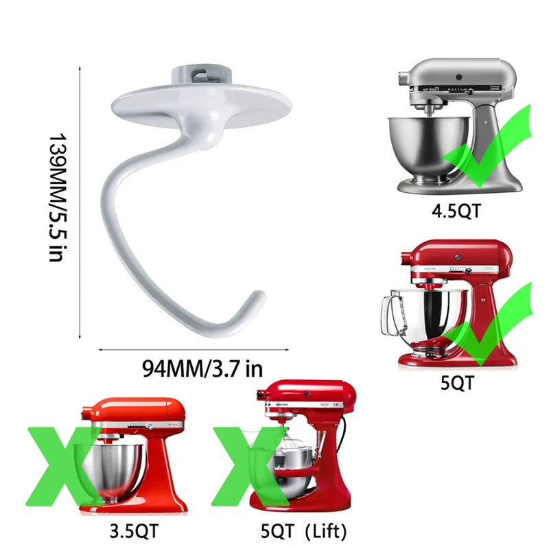 N-MEOF Paddle Attachment for 4.5–5 Qt Tilt-Head Stand Mixers 4