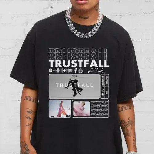 P Nk Music T Shirt Trustfall Album Pink Concert Vintage Retro Bootleg Maniche Lunghe O Corte