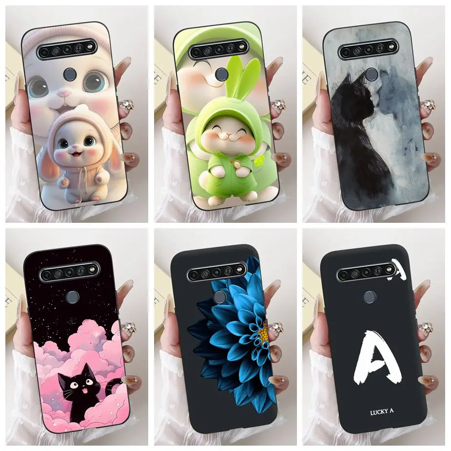 Cute Letters Cartoon Soft TPU Matte Phone Case Cover
