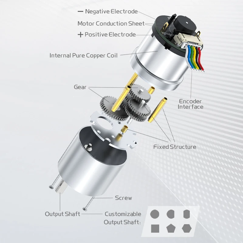 JGB37-520 Hall Encoder Brushed DC Motor 6V12V Forward And Reverse Adjustable Speed 6RPM-1590RPM Smart Car Kit With Wheels images - 6