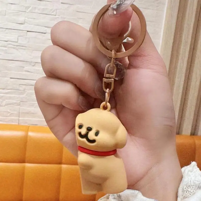 Magnet Key Chain Puppy Pendant Key Chain Car Ring Cute Bag Charm Dog Magnetic Keychain For Schoolbag Keychain Accessories