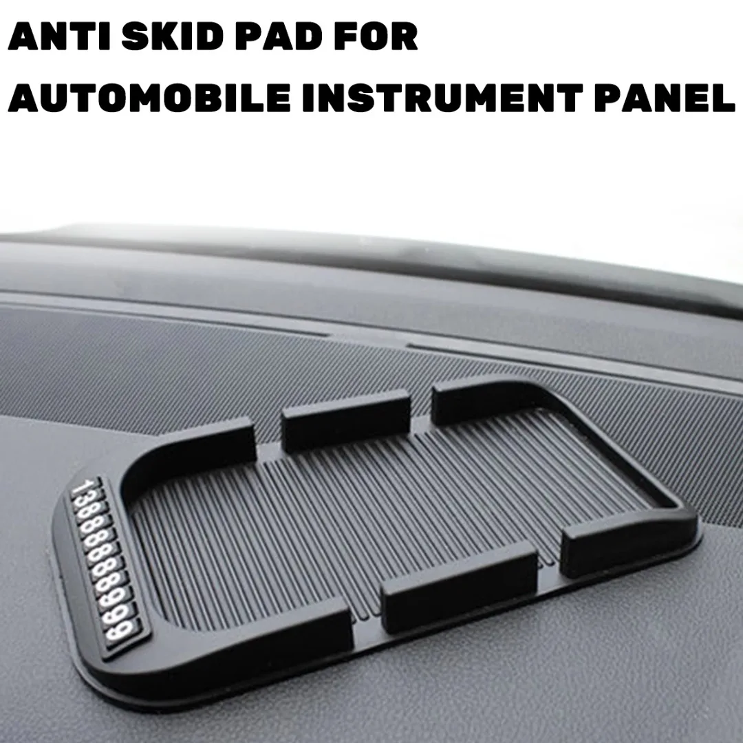 

1pc Non-slip Car Dashboard Mat Holder With Cell Phone Number Pad Phone Holder For Key Sunglasses Phone Multi-function Holder