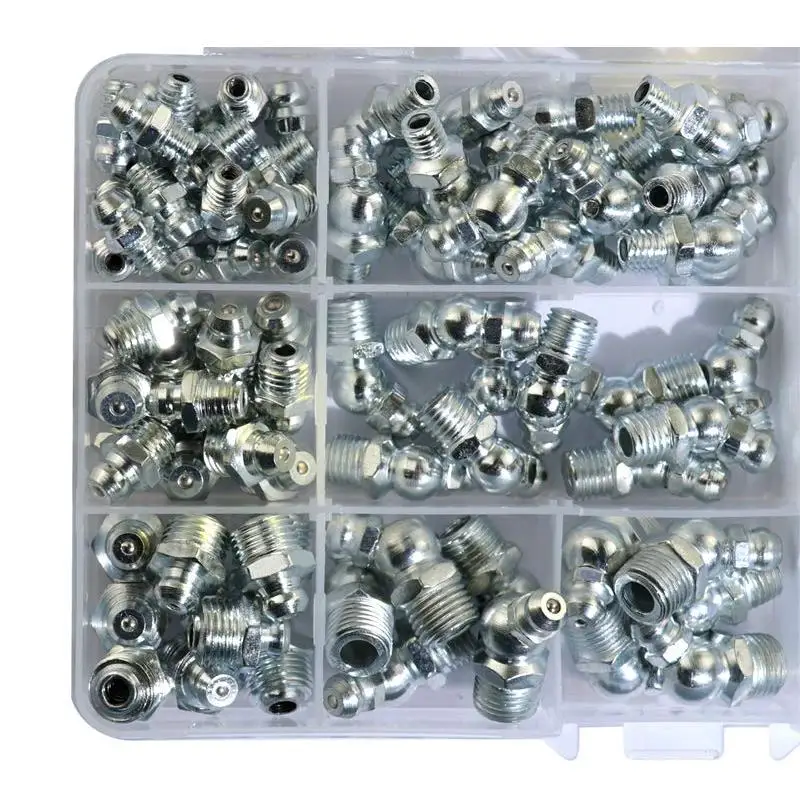 Screw Bolt Nut Set 115Pcs NUTS and bolts FOR Zerk Grease Nipple Fitting