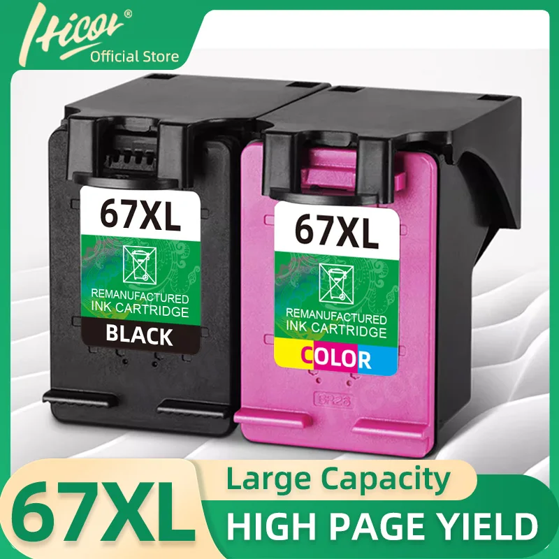Sostituzione Cartucce D'Inchiostro Per Hp 67Xl 67 Xl Per Envy 6000 6055 6055E 6052 6058 6075 Envy Pro 6400 6455 6455E 6452 6458 Deskjet