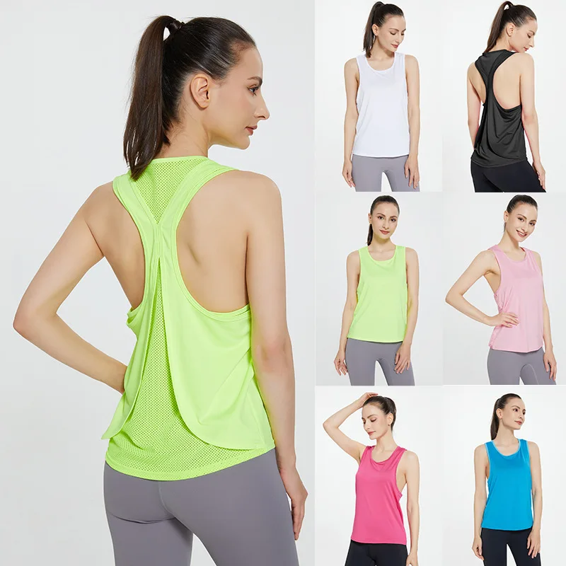 Yoga Shirt Tops for Women Split Backless Breathable Quick Dry Workout Crop Top Sport Tops For Women Fitness