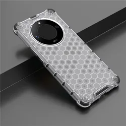 Shockproof Honeycomb Hard PC Protection Bumper Case - 6.78 inch for Honor X9b (Clear)