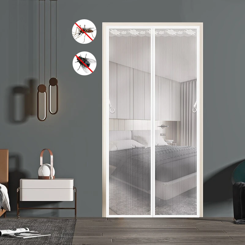 

Сверхпрочная Магнитная дверная сетка, летняя видимая дверная занавеска С защитой от царапин, магнитная москитная сетка для двери, сетка от насекомых, без сверления