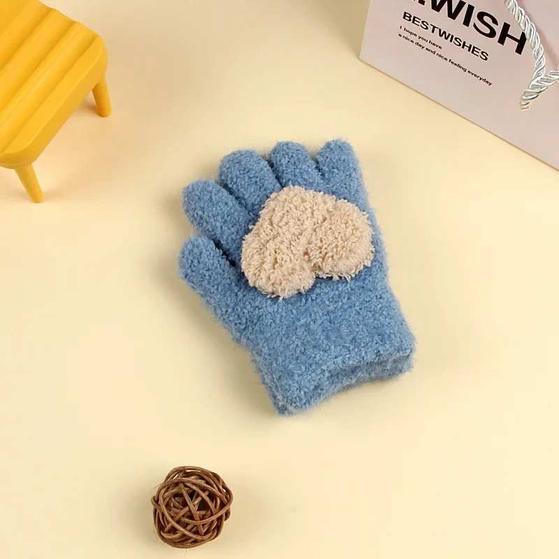 3-7 Years Cat Baby Mittens Knitted Children boys girls winter gloves baby mittens cat gloves Winter Cute Cartoon Animal Kids Gloves Warm Gloves Kids Winter