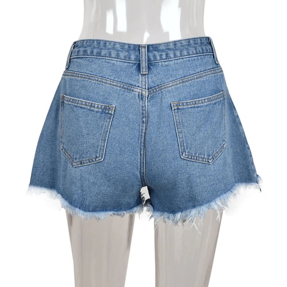 BKLD Women Clothing Denim Shorts 2022 Summer New Sexy Slim Tassel Buttons Split Jean Shorts Harajuku Streetwear Hot Shorts Girls