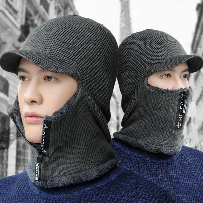 남성용 및 여성용 낚시 모자, 겨울 따뜻함, 플러시 울, 방한 방풍 면 모자