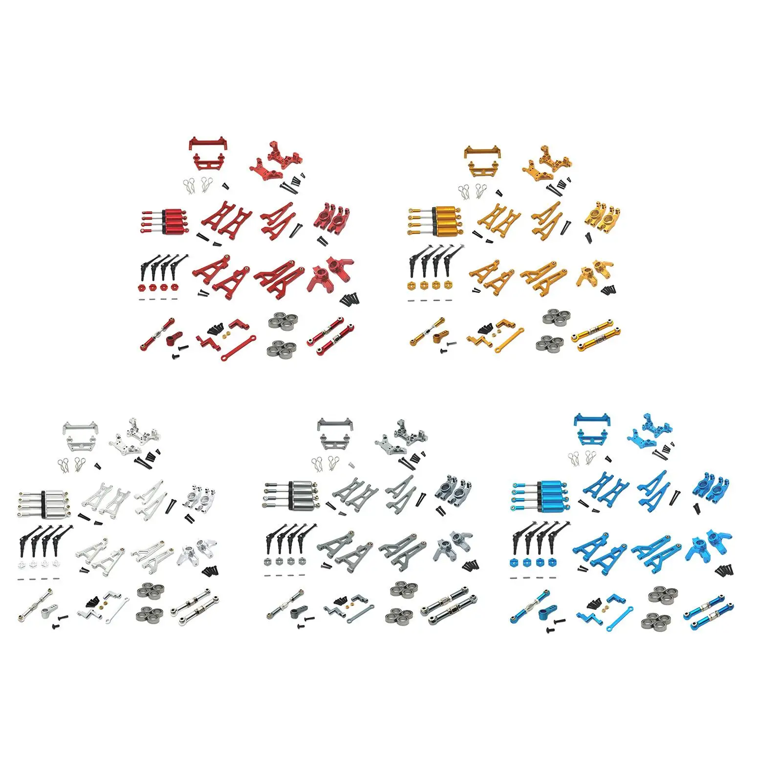 

RC Car Upgrade Part Set Steering Cup Parts Set Professional RC Car Parts Kits RC Model Vehicle Parts for 1/16 Accessories