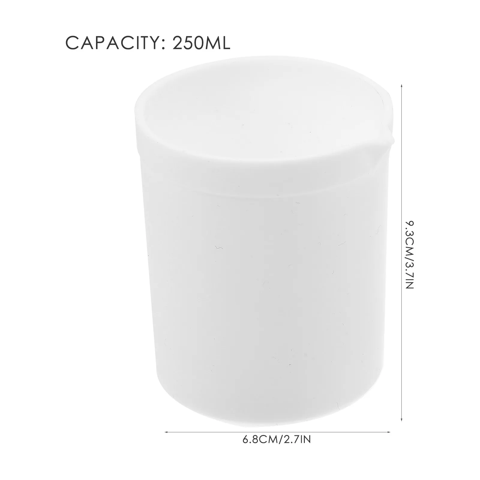 250Ml Ptfe 과학 비커 실험실 등급 내열성 부식 방지 테이퍼형 스파우트 학교용 미끄럼 방지 베이스