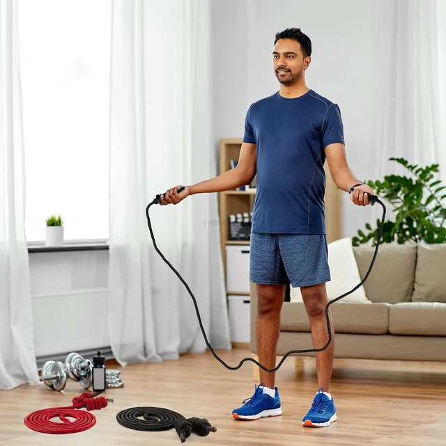 Flow Exercise Rope For Fitness Flow Double Braid Workout Rope Adjustable Length Jump Ropes For Men And Women Home Gym Workout 5