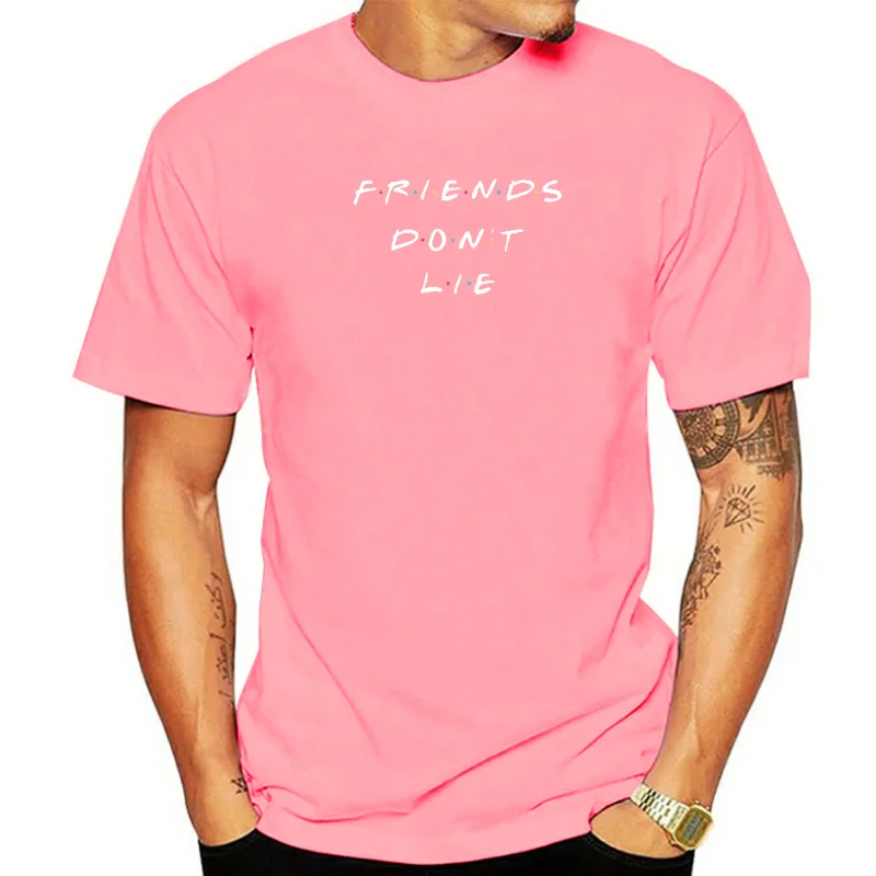 thumbnail image 1 of Título: Camiseta blanca de manga corta con estampado de letras de Stranger, talla grande, camisetas con estampado de Things Friends Don't Lie, camisetas de verano para mujer, 1 of 5