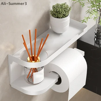 ที่ใส่กระดาษชำระ 1 ชิ้น, ชั้นวางของพลาสติก, ที่แขวนผ้าเช็ดครัว, ขวดใส่เครื่องปรุง, กระดาษชำระติดผนังห้องน้ำ 2