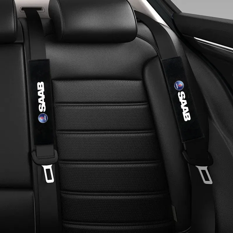 2Pcs Car Safety Belt Shoulder Cover Pad Plush Seat Belt Shoulder for SAAB 91 93 94 95 97 99 900 9000 Auto Interior Accessories car accessories car seat belt accessory safety belt shoulder guard