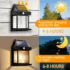 Outdoor Solar Tungsten Wall Light with Motion Sensor IP65 Waterproof LED Safety Light for Patio Outdoor Deck Porch Barn Garage 3