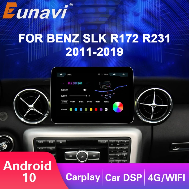 Eunavi Android Car Radio Multimedia Video Player For Mercedes Benz SLK CLASS R172 Benz SL CLASS R231 2013-2019 NTG4.5 NTG5.0