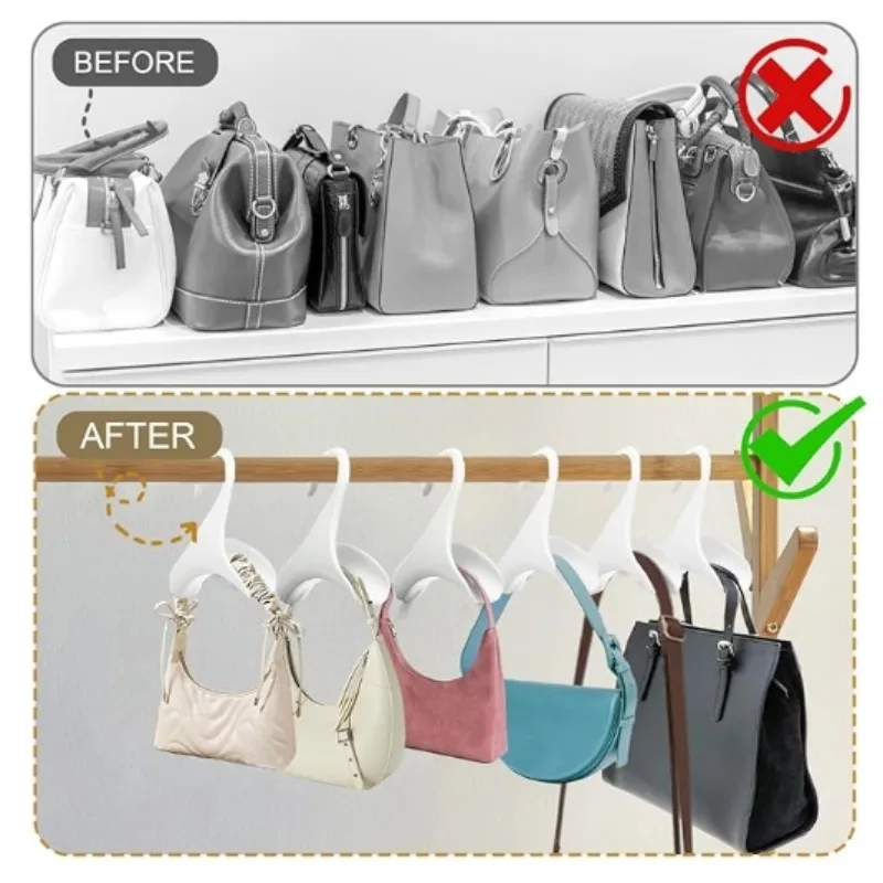 10/20/30pcs Hook Set Widen Hangers Hat Scarf Shawls Purse Handbag Storage Holder Wardrobe Organizer Bag Rack Storage Hangers 4