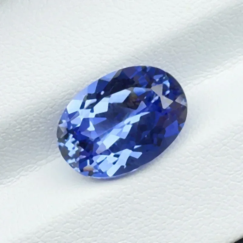 Lab Grown Sapphire Cornflower Color Oval Cut 10x14mm 8ct VVS1 Gemstone for Diy Jewelry Making AGL Certificate