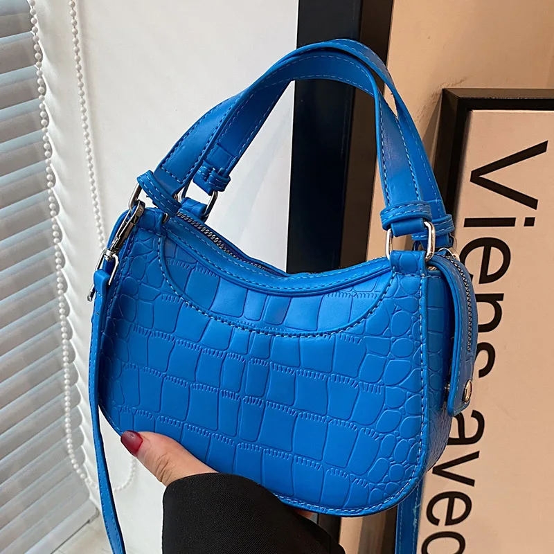 Designer Women's Half Moon Alligator Small Handbags 2023 Luxury