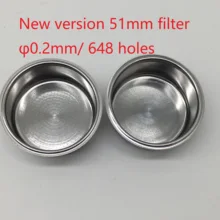  51mmNew version3 espresso coffee filter basket 0.2mm 648units holes 