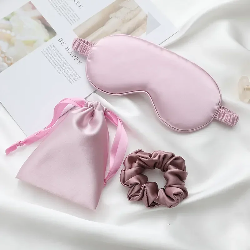 Luxurious Silk-Feel Women's Sleep Mask Set – 3-Piece Eye Comfort Collection