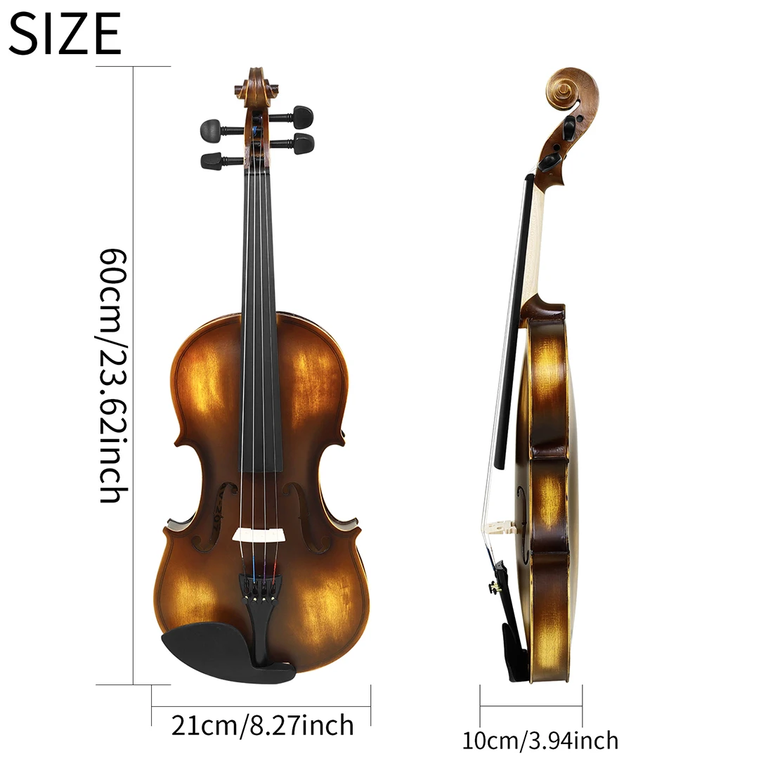 IRIN AV-207 4/4 Violin Retro Bright Light Solid Wood Professional Violin Musical Instruments with Case Bow