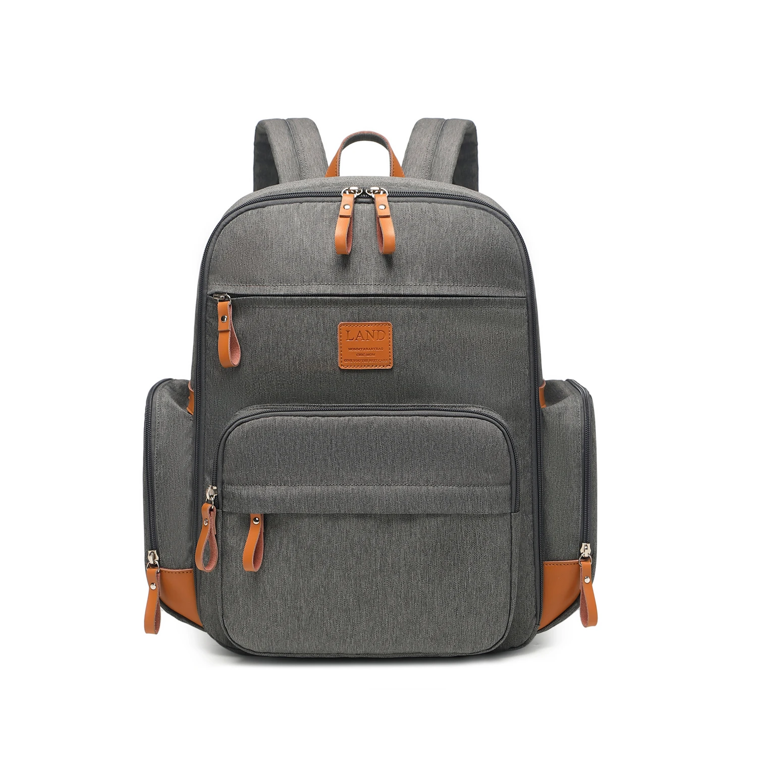 LAND Mommy Diaper Bags Mother Large Capacity Travel Nappy Backpacks With anti-loss zipper Baby Nursing Bags MPBJ01 diaper bag diaper backpack