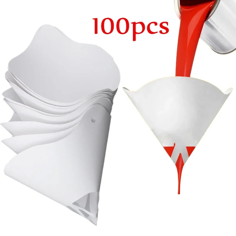 Disposable Paint Filter Paper 9x16 cm 100 Microns Car Paint Spray Mesh Paper Filter Funnel Strainer Conical Straining Funnel paint filter paper filter