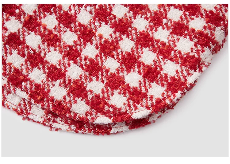 Prendas de abrigo para mujer, estilo medio largo, moda nueva primavera, top de tweed a cuadros