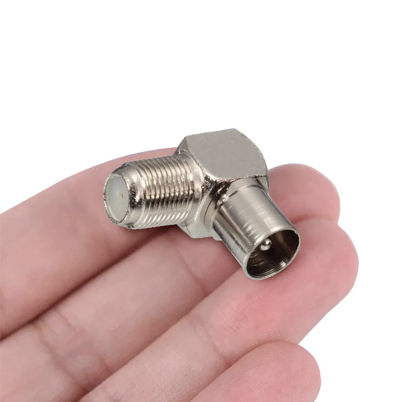 RF Antenne Droit Angle Mâle Fiche Soudure Borne Pour Coax Câble [2