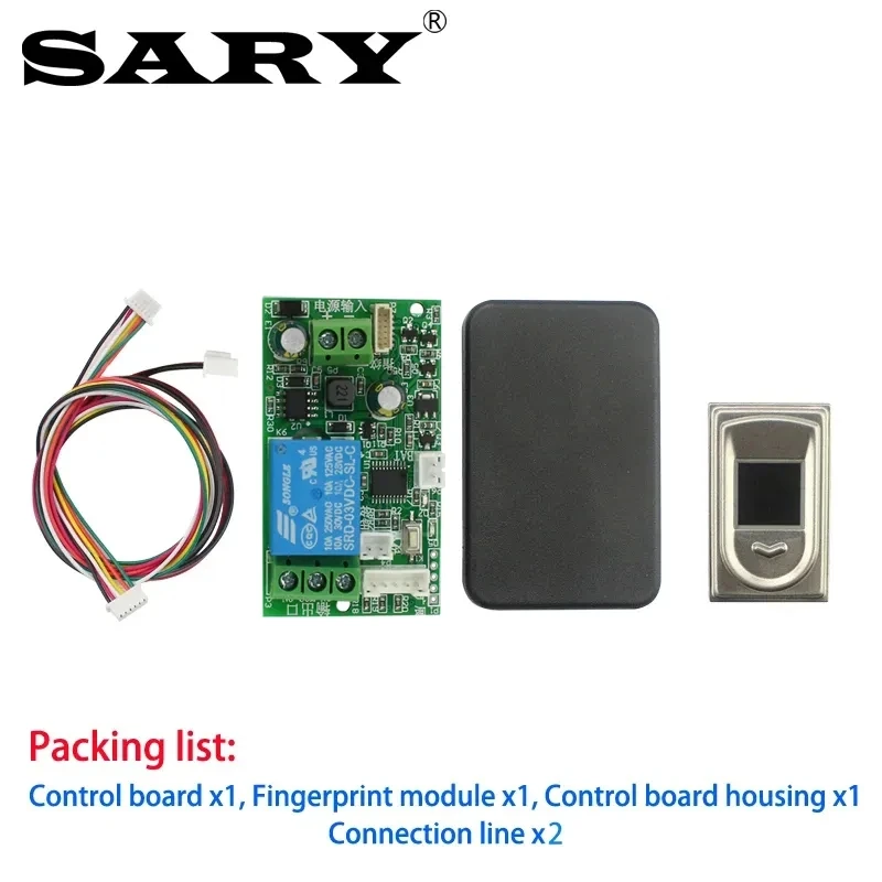 DC12V DC24V Fingerprint Access Control System Control Board Electronic Door Lock Controller Fingerprint Module