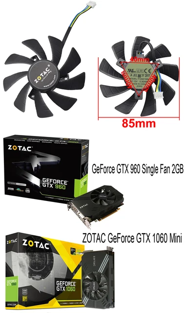 Zotac-グラフィックカード用ファン,gtx 1060,zotac gtx 1060,mini ...