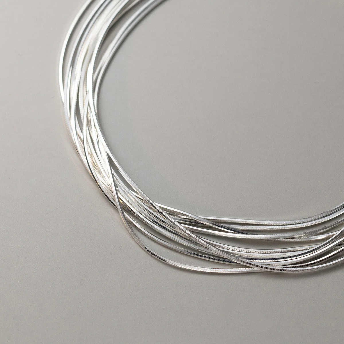 Silver Multilayer Minimalist Snake Chain Bracelet