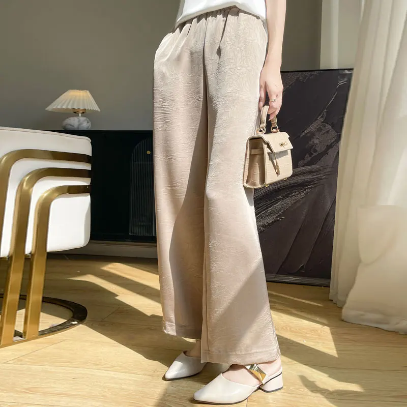Casual Women Suit Pants 2024 Summer Fashion High Waist Black Harem Pants Female Korean Style Pocket Thin Nine Point Trousers
