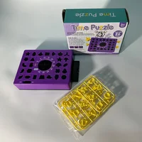 Children Time Board Puzzle Toy Shape Matching Popup Tray Toy Set with Timer Children Shape Cognitive Education Palything 2