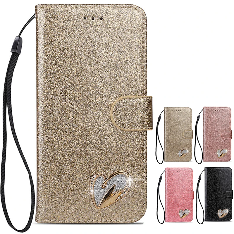 For IPhone 14 13 12 11 Pro MAX MINI X XR XS SE 2022 Wallet Case Glitter 5 6 6S 7 8 Plus Clamshell High-end Mobile Phone Case
