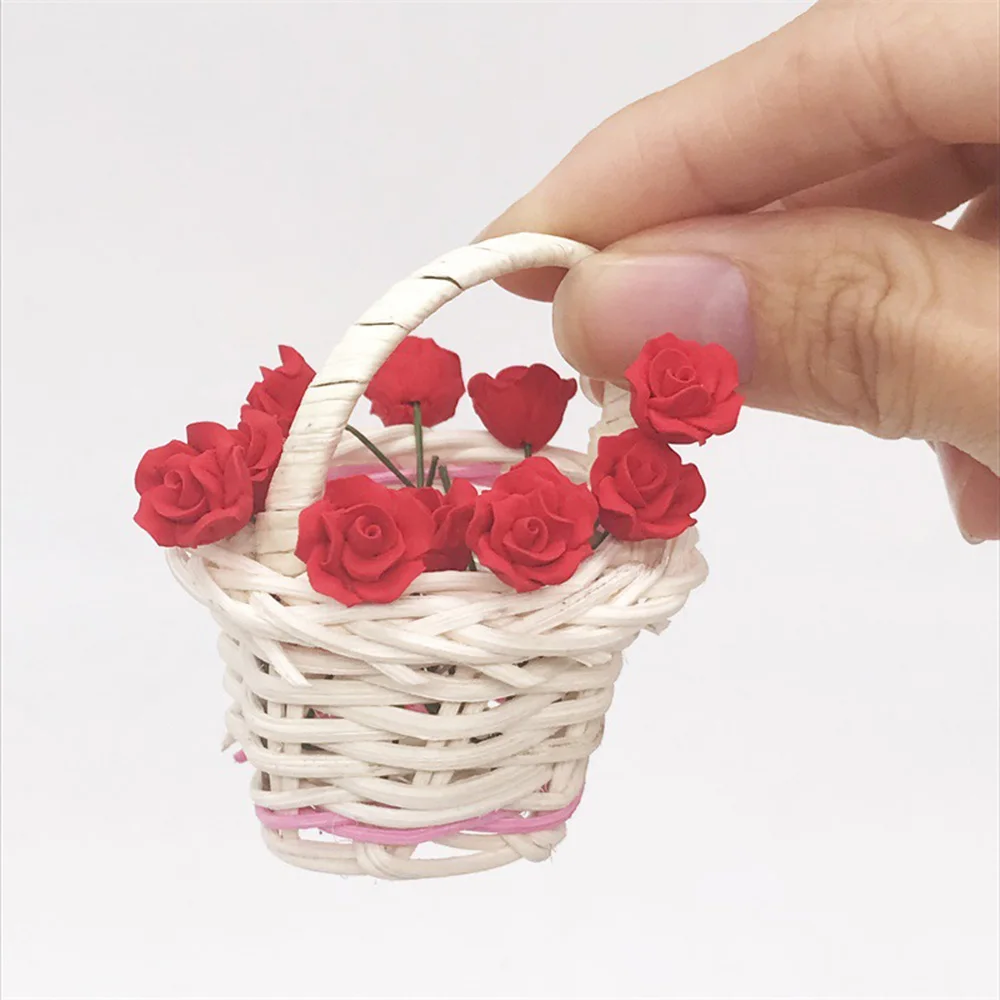 Miniatur Rosen Aus Harz – 1:12 Maßstab, 3,6 Cm, Für Puppenhaus & Deko