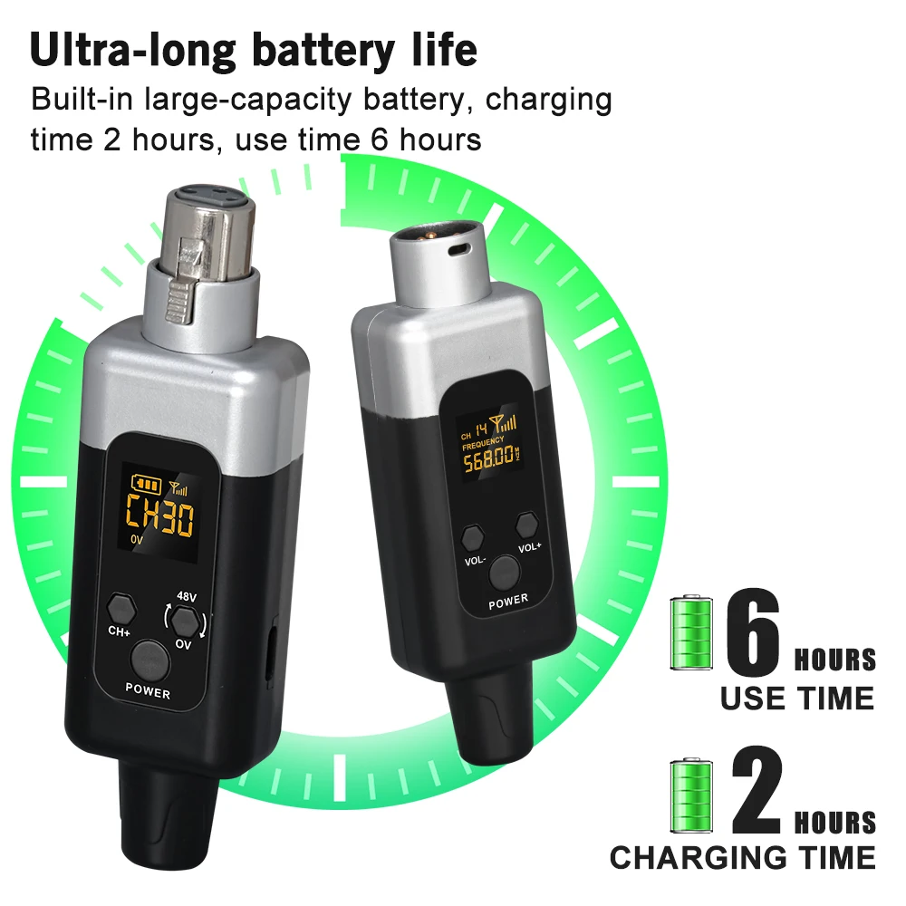 LEUS U2 UHF Wireless Microphone Converter XLR Transmitter/Receiver Microphone Wireless System for Dynamic/Condenser for wireless microphone,wireless microphone converter
