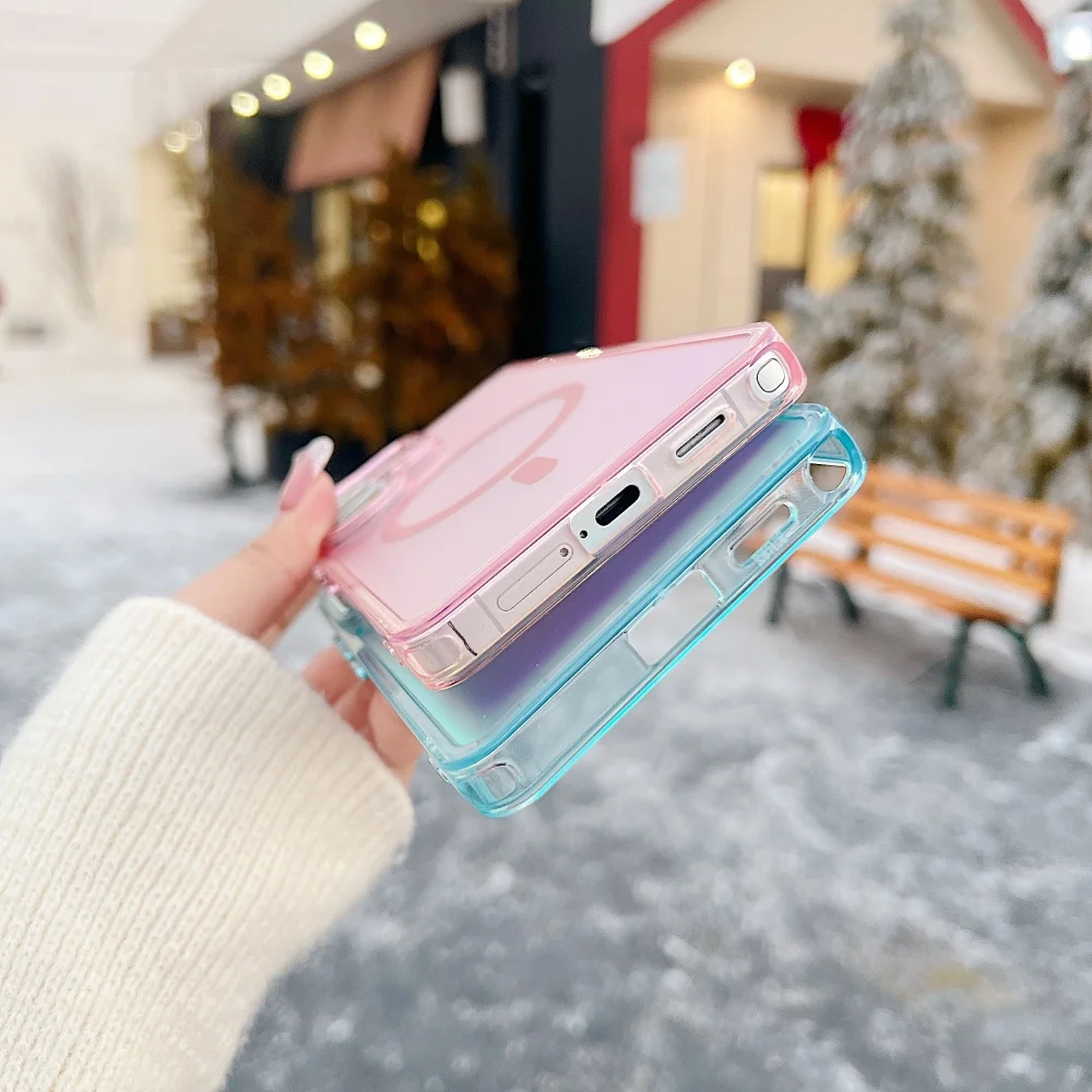 Aurora Gradient Magnetic Shockproof Phone Case